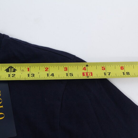 NWT Polo Ralph Lauren Gold Sequin POLO Logo Womens Navy Cotton T-Shirt, Small - Picture 8 of 10